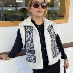 NAKIŞLI KÜRK YELEK