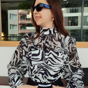 DESENLİ ŞİFON CROP GÖMLEK