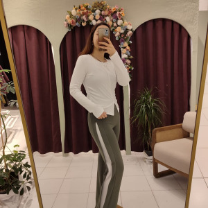 YANDAN KATLAMALI TASARIM TAYT PANTOLON