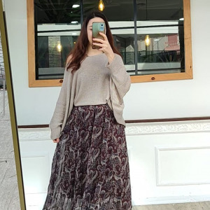 ŞAL DESENLİ ŞİFON ETEK